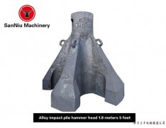 1.8 m alloy with five claws pile hammer machi