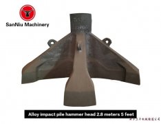 2.8 m alloy with five claws pile hammer machine head