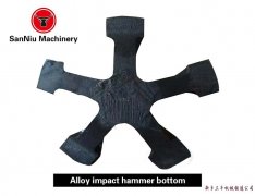 Alloy blunt at the bottom of the pile hammer machine head